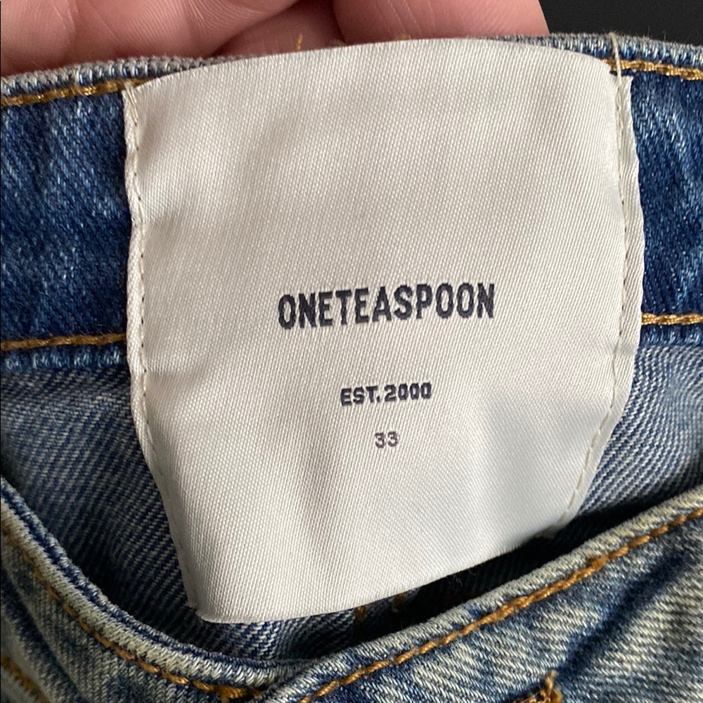 One Teaspoon Blue Relaxed Distressed Jeans - Picture 2 of 4